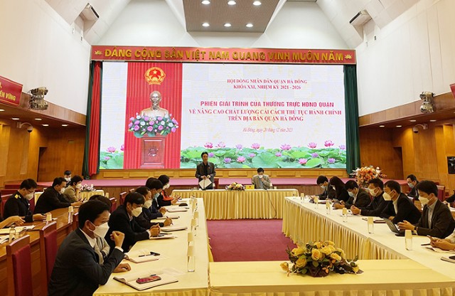 HĐND quận Hà Đông tổ chức phiên giải trình về công tác cải cách hành chính